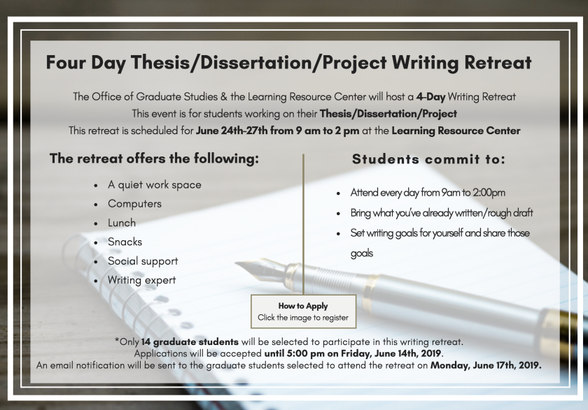 dissertation writing retreat